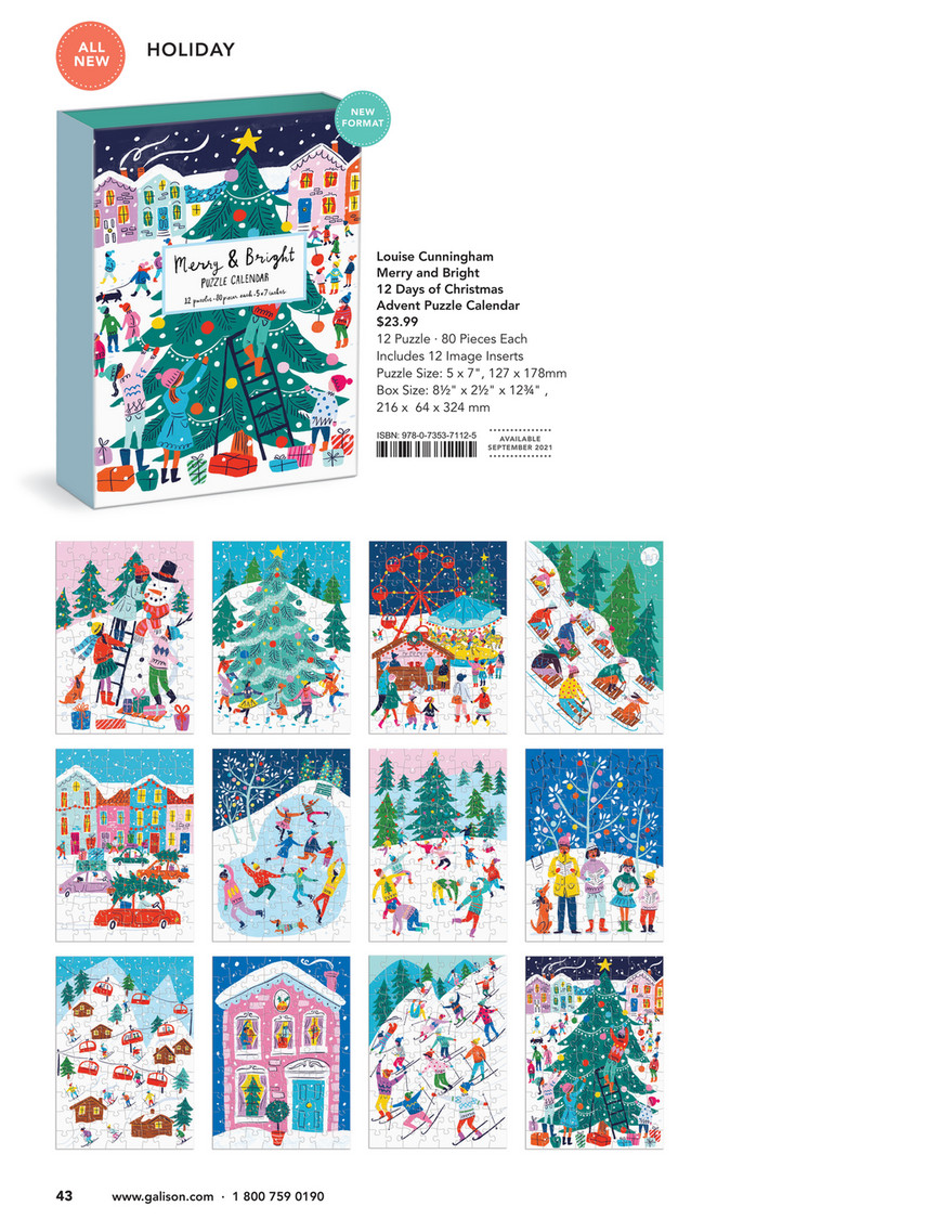 merry and bright 12 days of christmas advent puzzle calendar