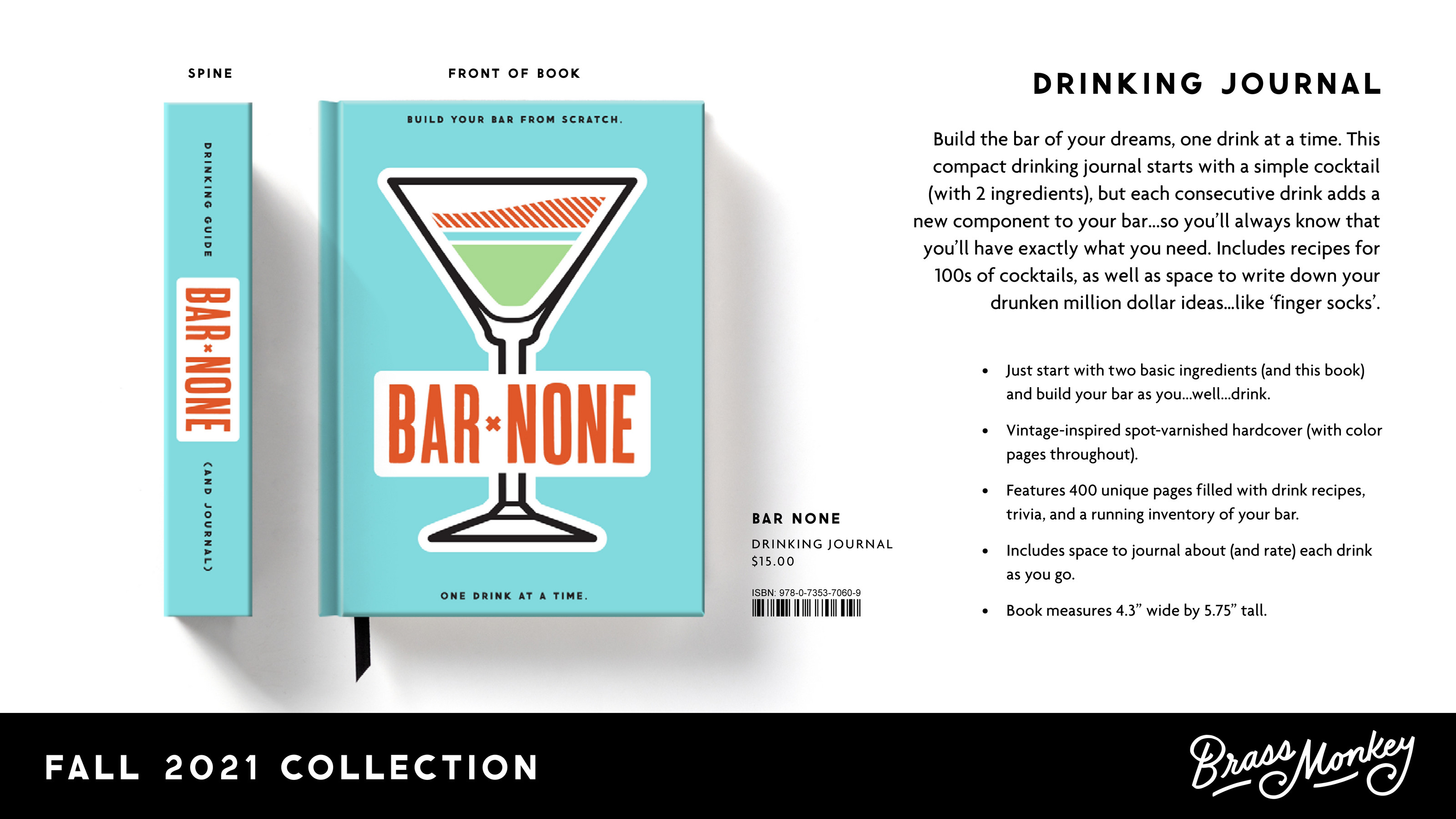 Bar None Drink Journal – Galison