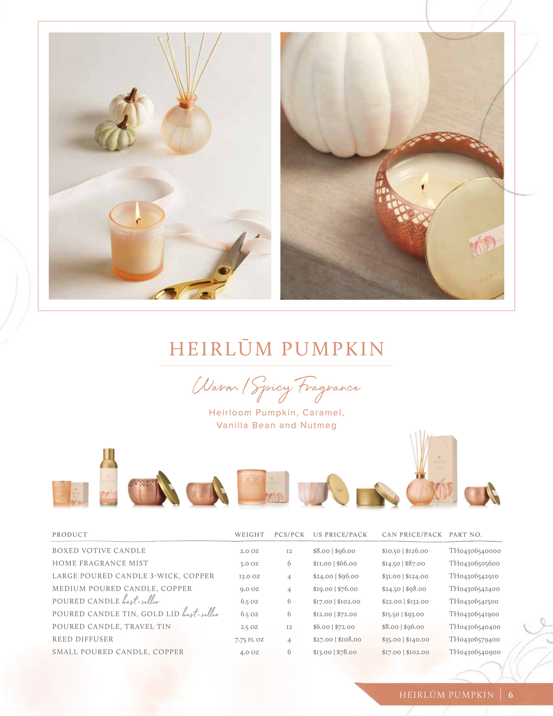 Thymes - Heirlum Pumpkin Votive Candle at